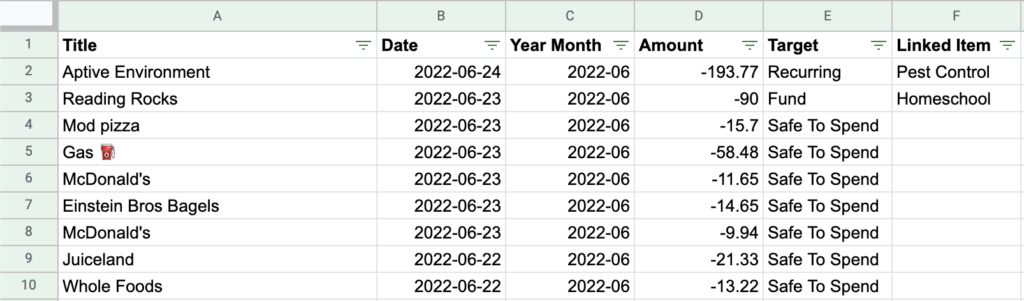 CSV Sample