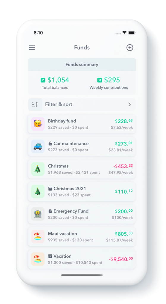 Funds List with Locked and Archived Funds