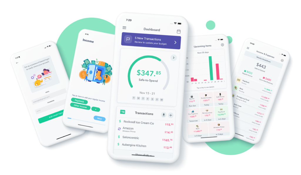 hero_five Weekly - A Better Budgeting App - Five Screen Hero Image